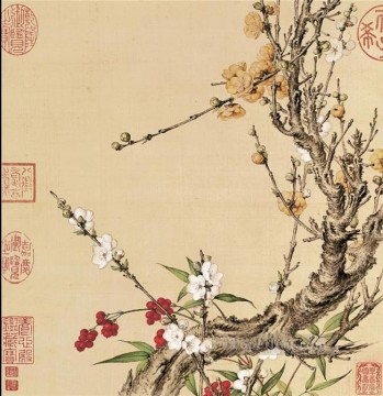 ラング輝く梅の花の古い墨 ジュゼッペ・カスティリオーネ Oil Paintings